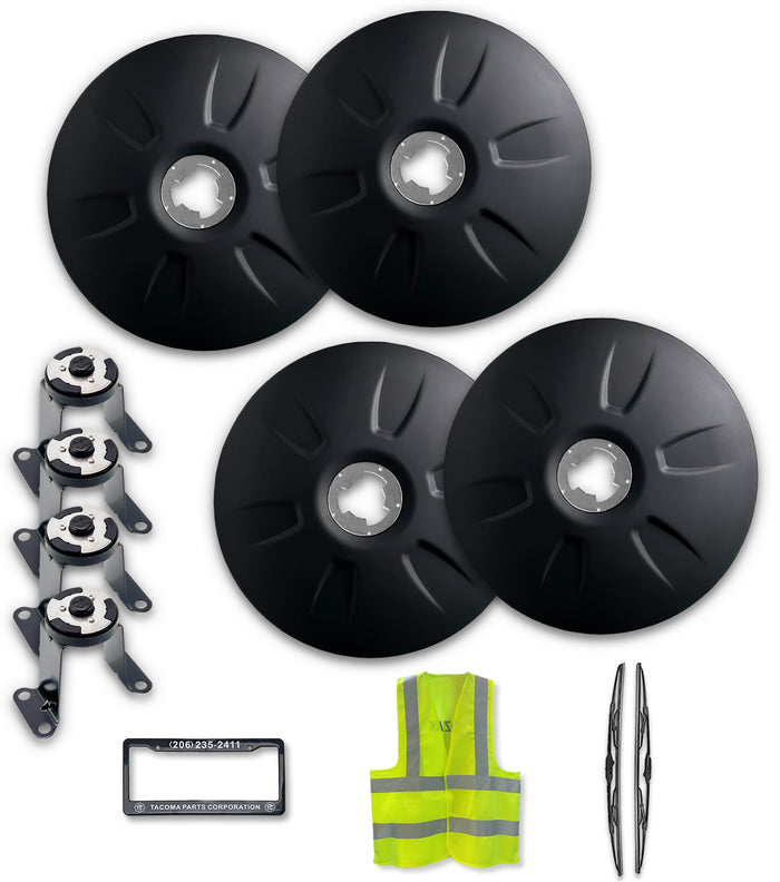 22.5" Aerodynamic Wheel Covers for Semi Trucks (drive axle), Twist & Lock 4 Pcs