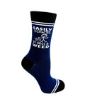 (3 Pairs) Easily Distracted By Dogs & Weed - Hey Now Unisex Crew Socks - Wholesale