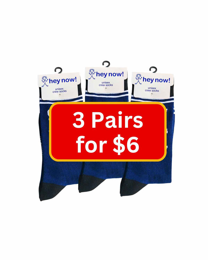(3 Pairs) My Dog and I Talk Shit About You - Hey Now Unisex Crew Socks - Wholesale