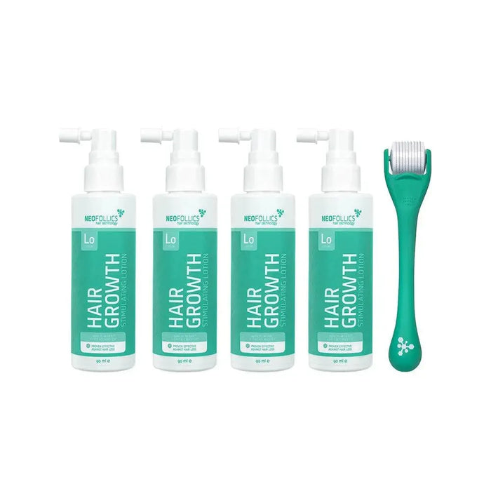4x Neofollics lotion + free scalp roller - Hairgivers