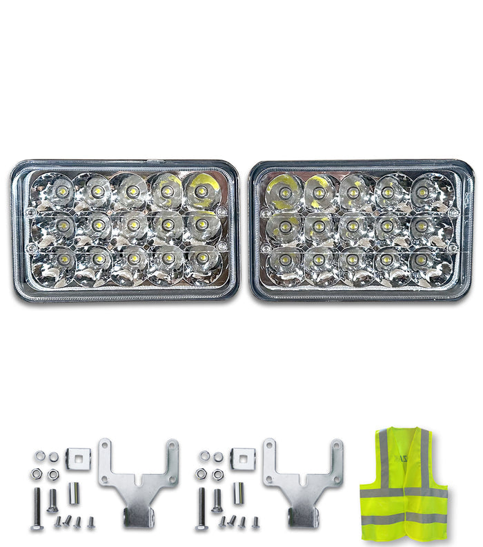 6'' Inch LED Square Work Light Bar Spot Lamps 2 Pcs.
