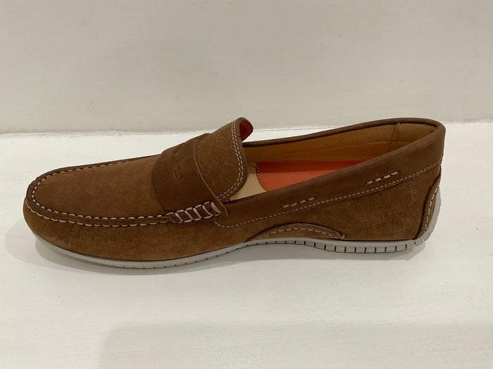 Bermuda Water Repellent Nubuck Penny Loafer - Bark