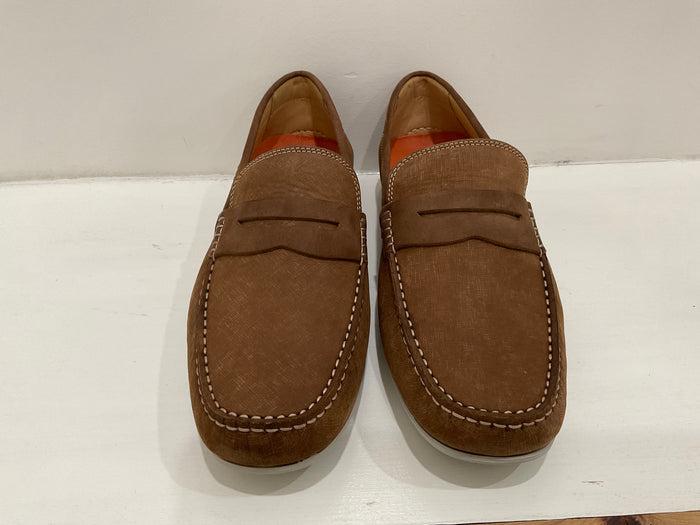 Bermuda Water Repellent Nubuck Penny Loafer - Bark