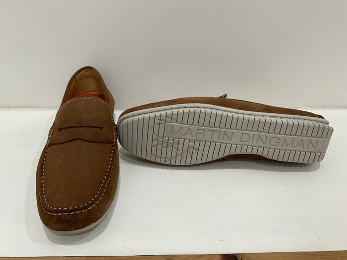 Bermuda Water Repellent Nubuck Penny Loafer - Bark