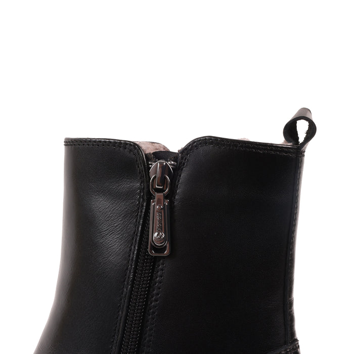 ANNALISE BLACK LEATHER WATERPROOF BOOT