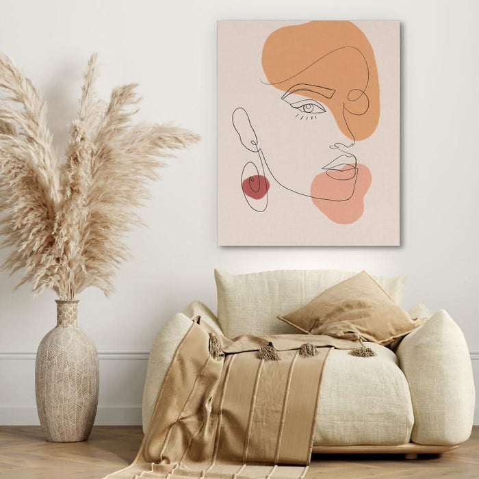 Abstract Female Face - Female Canvas Print