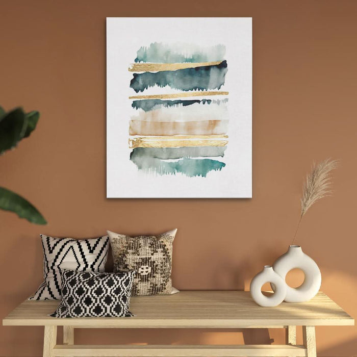 Abstract Forest with Gold - Large Abstract Canvas Print