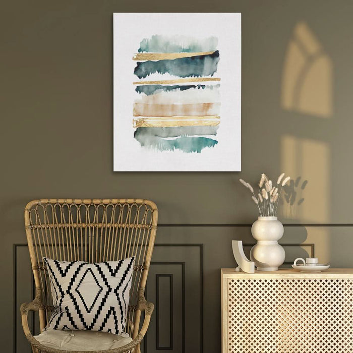 Abstract Forest with Gold - Wall Art for Living Room