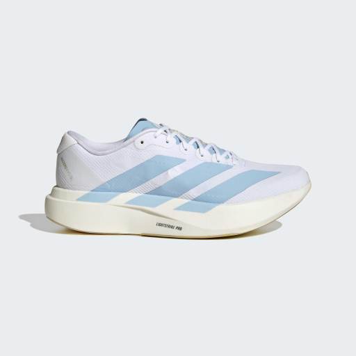 adidas Adizero Evo SL Running Shoes | White / Light Blue / Gold Metallic | Men's