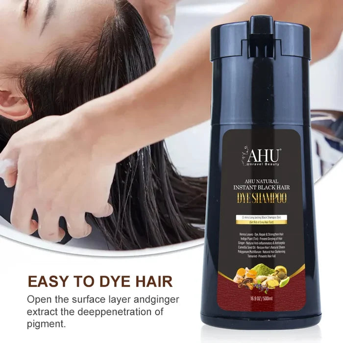 AHU Natural Instant Dye Shampoo 500ml