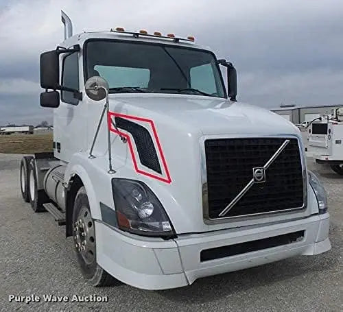 Black Finish Side Air Hood Vents Set Volvo VNL 2004-2016 -