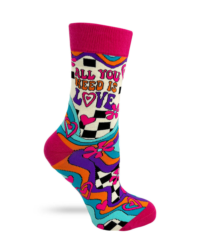 All You Need Is Love Women's Novelty Crew Socks