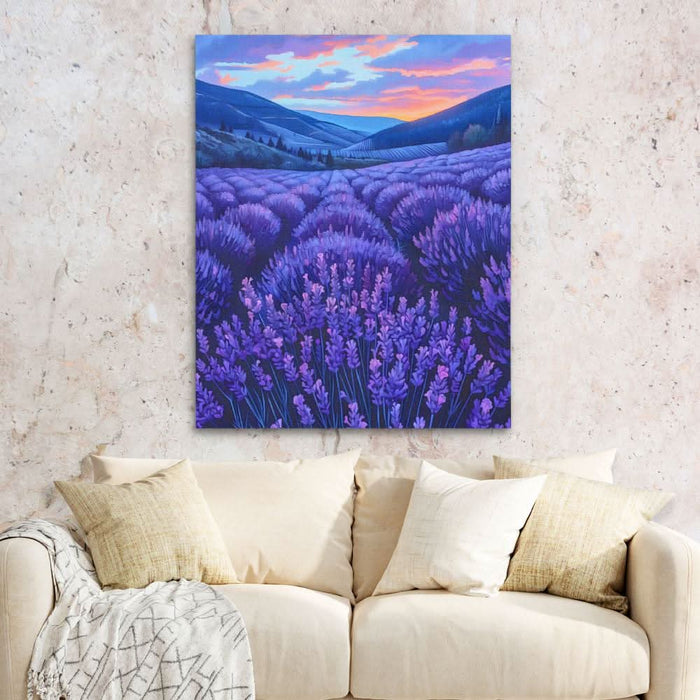 Amethyst Fields - Purple Floral Canvas Print