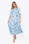 Anika Dress (Blue Flower)