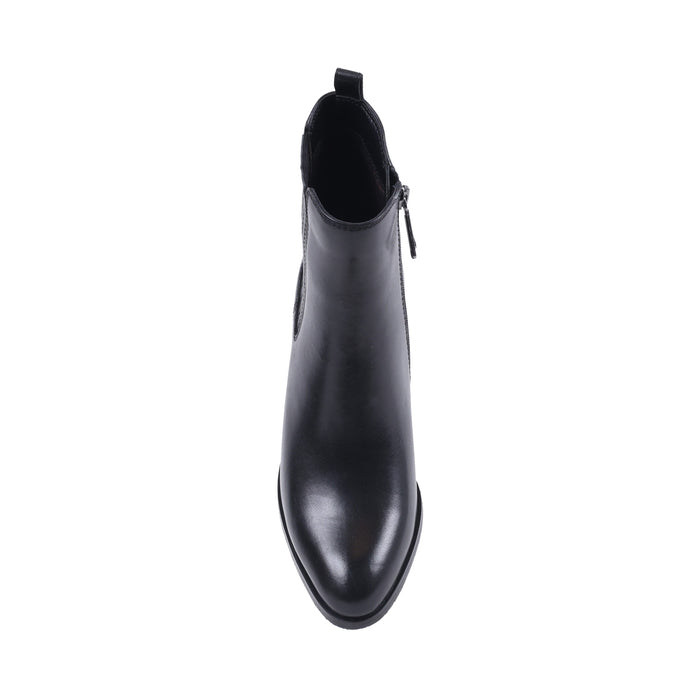 ANNALISE Black Leather Waterproof Boot / Bottes imperméables