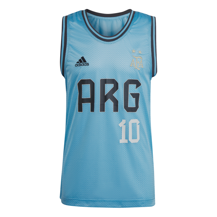 adidas Argentina DNA Basketball Top | Light Blue | Men's