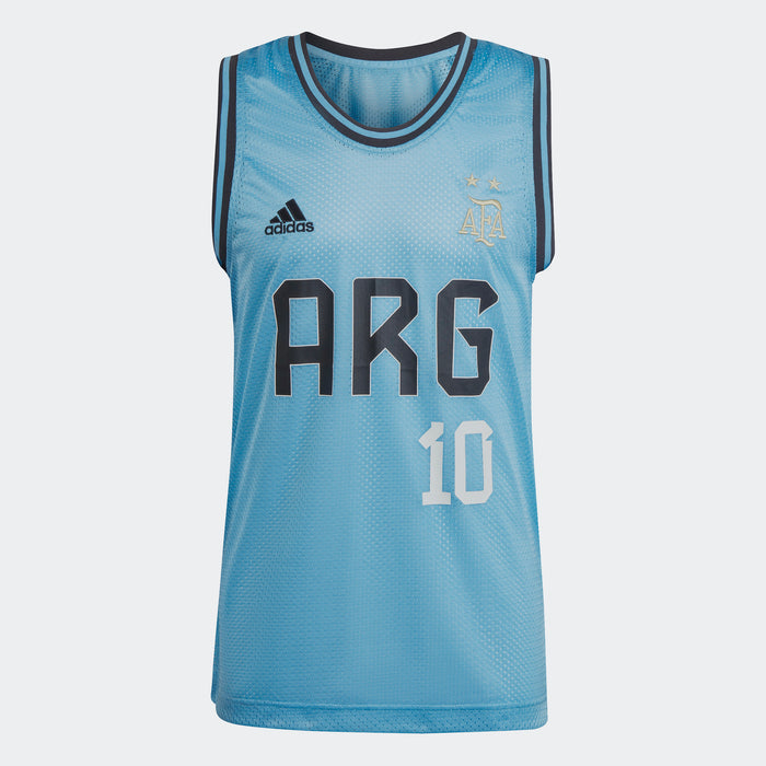 adidas Argentina DNA Basketball Top | Light Blue | Men's