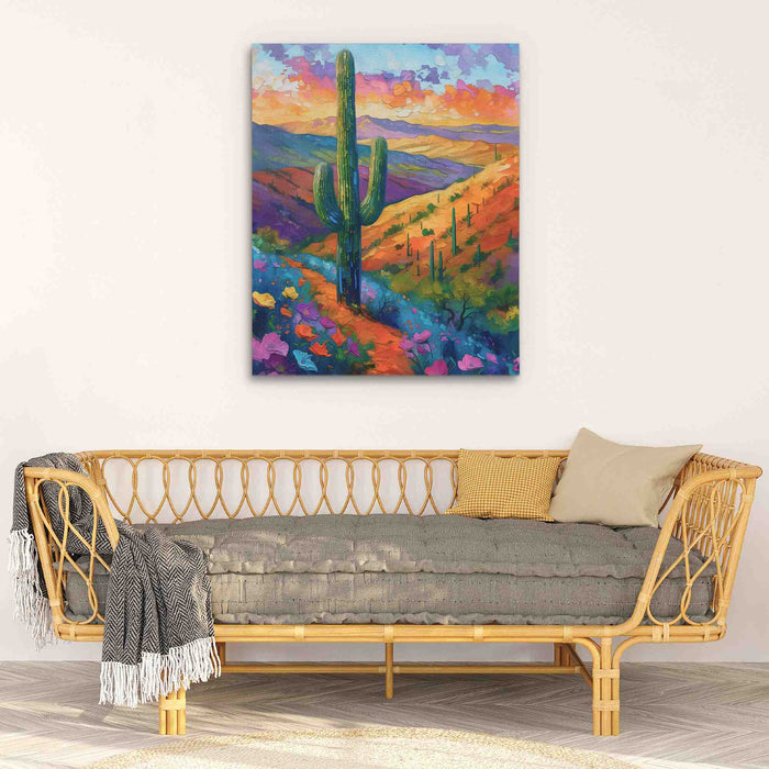 Arizona Oasis - Wall Art in Black Frame