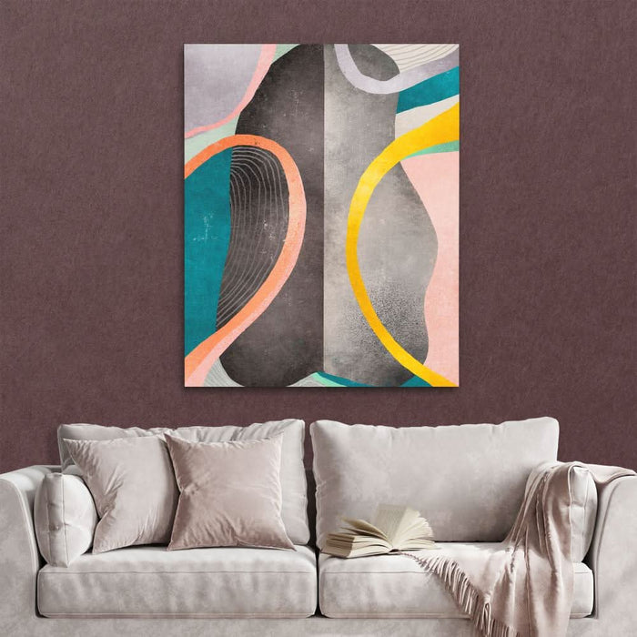 Asymmetric Ellips - Abstract Wall Art in Black Frame