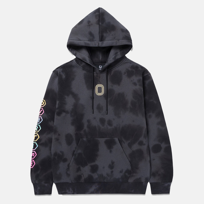 Front view of the Overtime Aura Dye Hoodie.