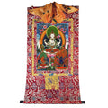 Chenrezig - Tibetan thangka painting, detailed view