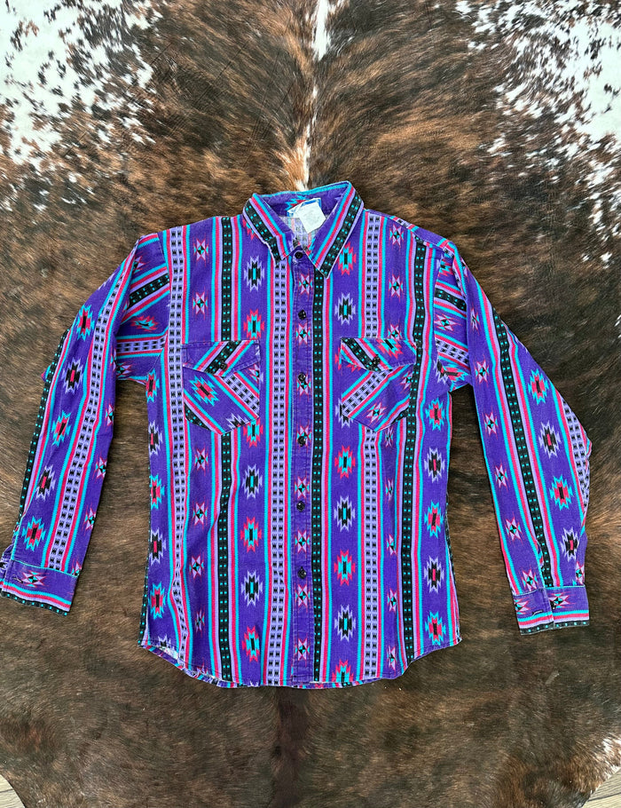 Baileys Aztec Print Vintage Button Down