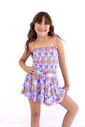 Bamboo Skirt Set - Purple Peony