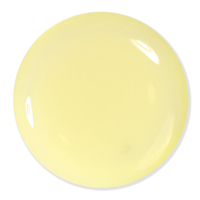 A round, glossy drop of LONDONTOWN Banana Pudding—a pale yellow sheer liquid—sits on a white background.