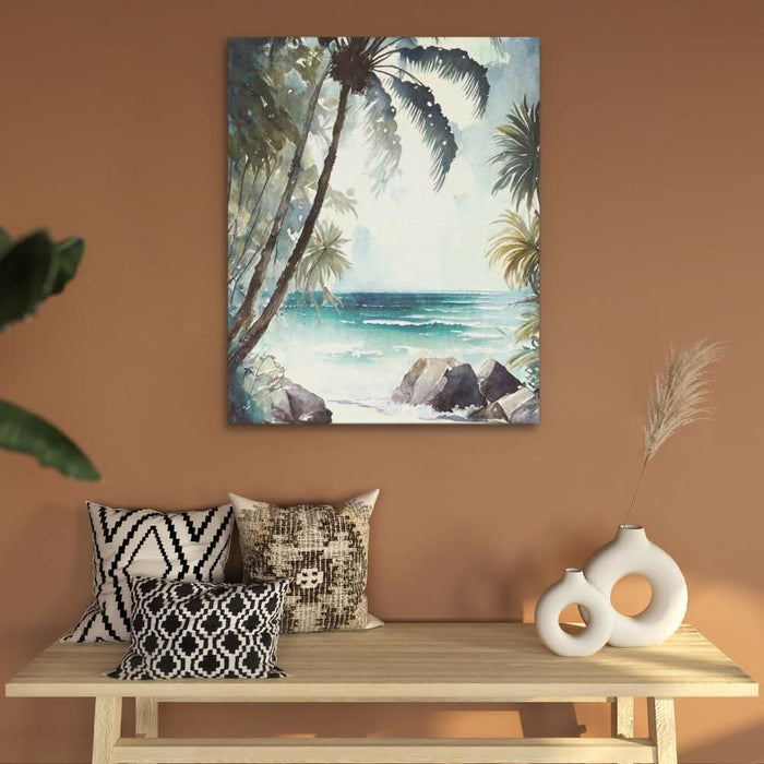 Beach Bounty - Watercolor Canvas Wall Art