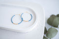 Beaded Earrings | Indigo & Sunshine Beaded Hoops | Indigo Daydream Collection