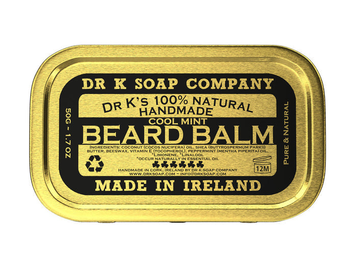 Dr K Soap Company Cool Mint Beard Balm 50g – closed tin