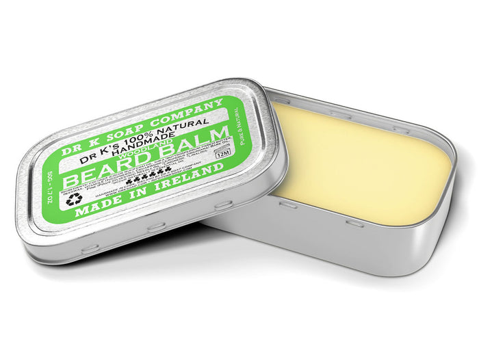 Dr K Soap Company Woodland Beard Balm 50g – open tin