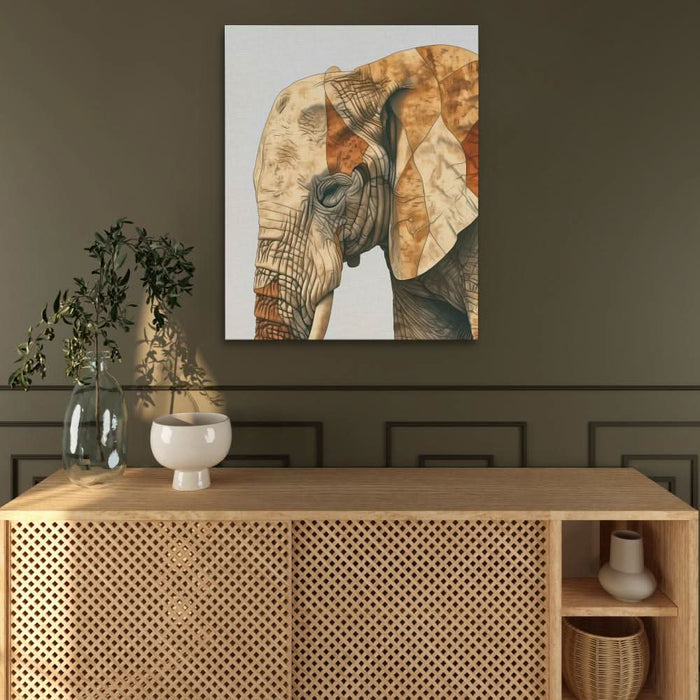 Beige Elephant - Beige Elephant Canvas Print