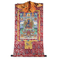 Bhaisajyaguru - Eight Medicine Buddhas - Tibetan thangka painting, detailed view