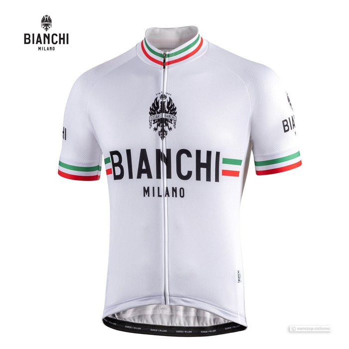 Bianchi Isalle Men's Cycling Jersey (White) Medium