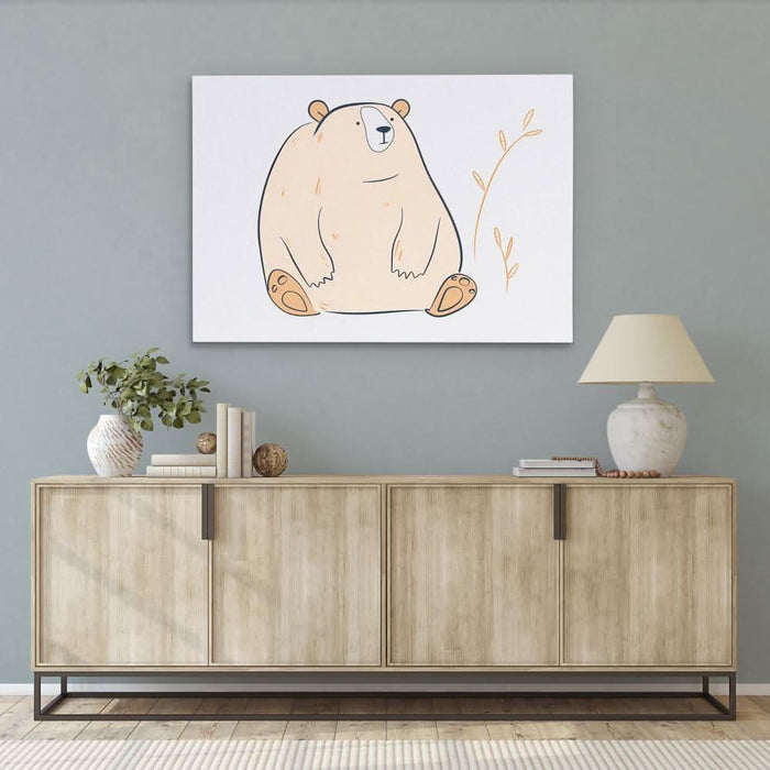 Big Bear Doodle - Animals Art for Kids Room