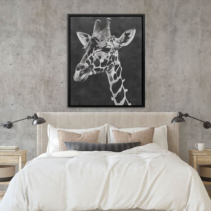 Black and White Giraffe - Africa Art