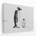 Black and White Penguins - Animals Canvas Wall Art