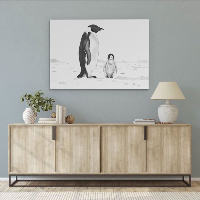 Black and White Penguins - Canvas Wall Art