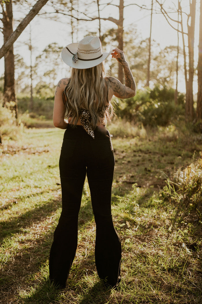 Black High Waisted Bell Bottoms