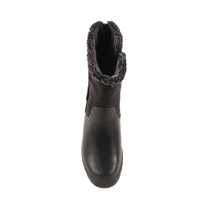 BLOSSON BLACK LEATHER WATERPROOF BOOT