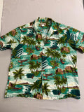 Blue Hawaii Mens Outrigger Hawaiian Shirt Made in Hawaii XL