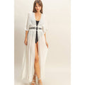 Boho Breeze Lace Long Duster