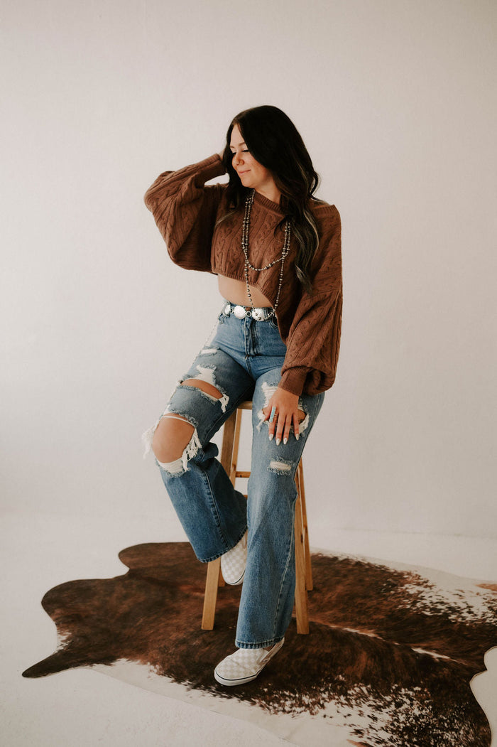 Boho Crop Sweater