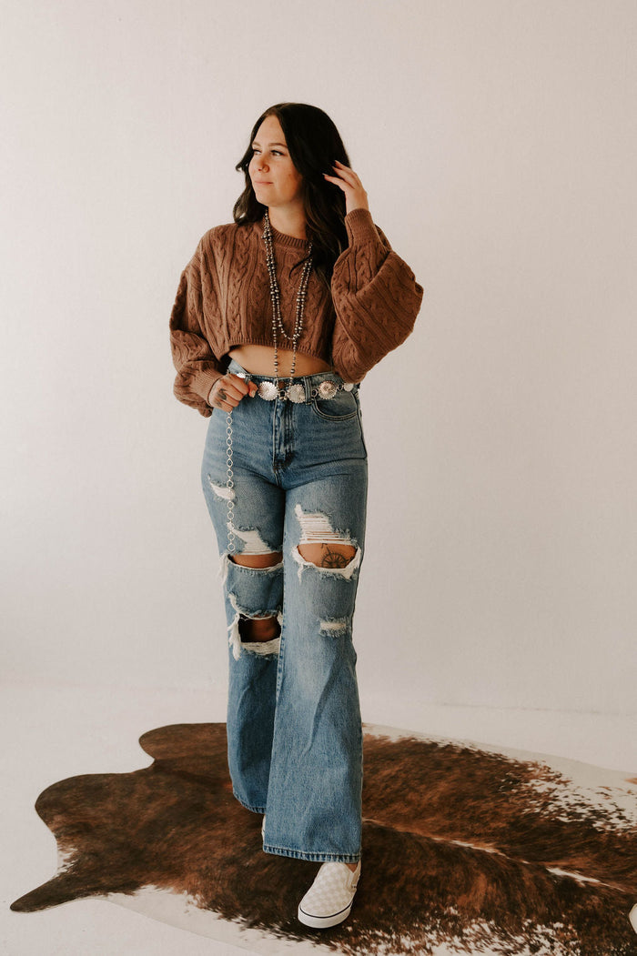 Boho Crop Sweater