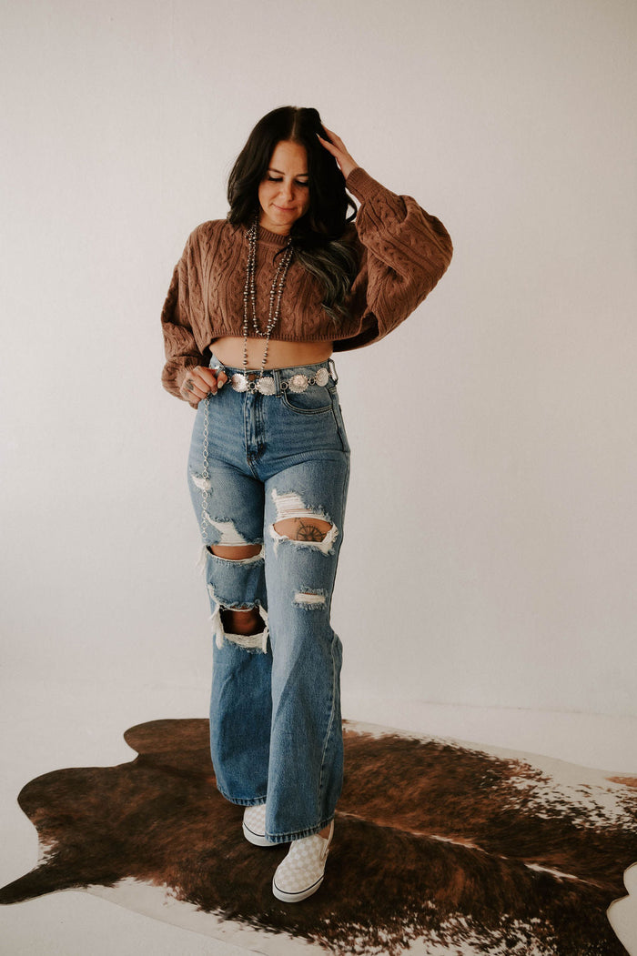 Boho Crop Sweater