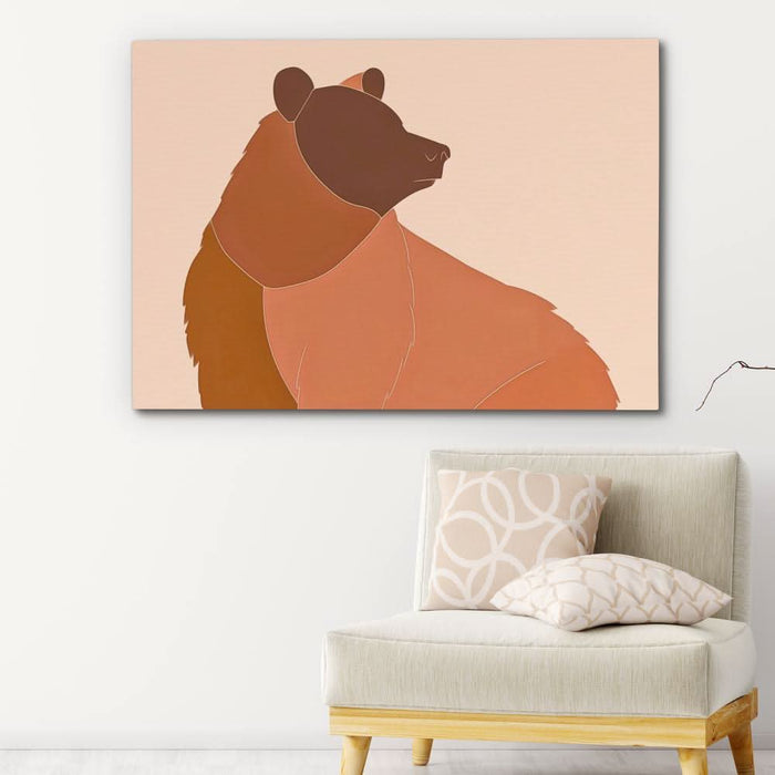 Bored Brown Bear - Brown Bear Canvas Print