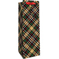 Bottle Tote - Gold Holographic Plaid - XBT728