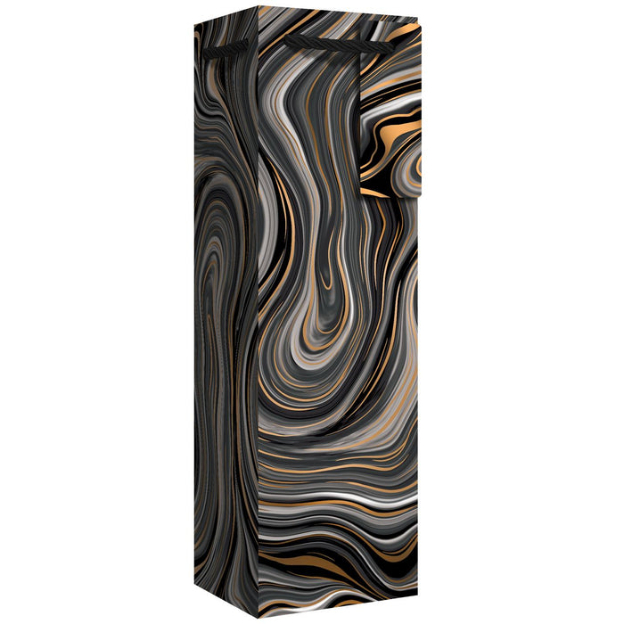 Bottle Tote - Marbleized Black - 6 Count - GBB233