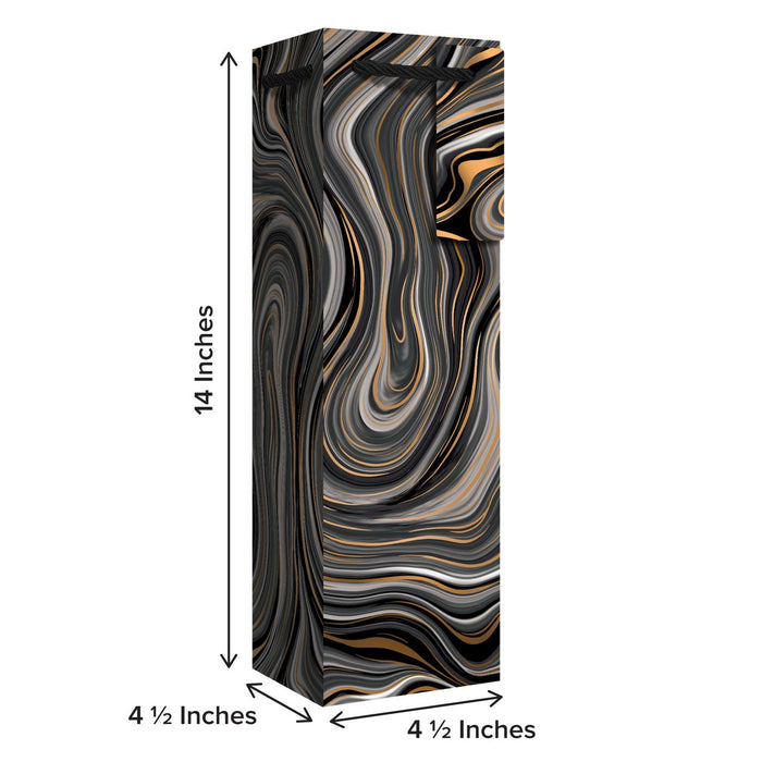 Bottle Tote - Marbleized Black